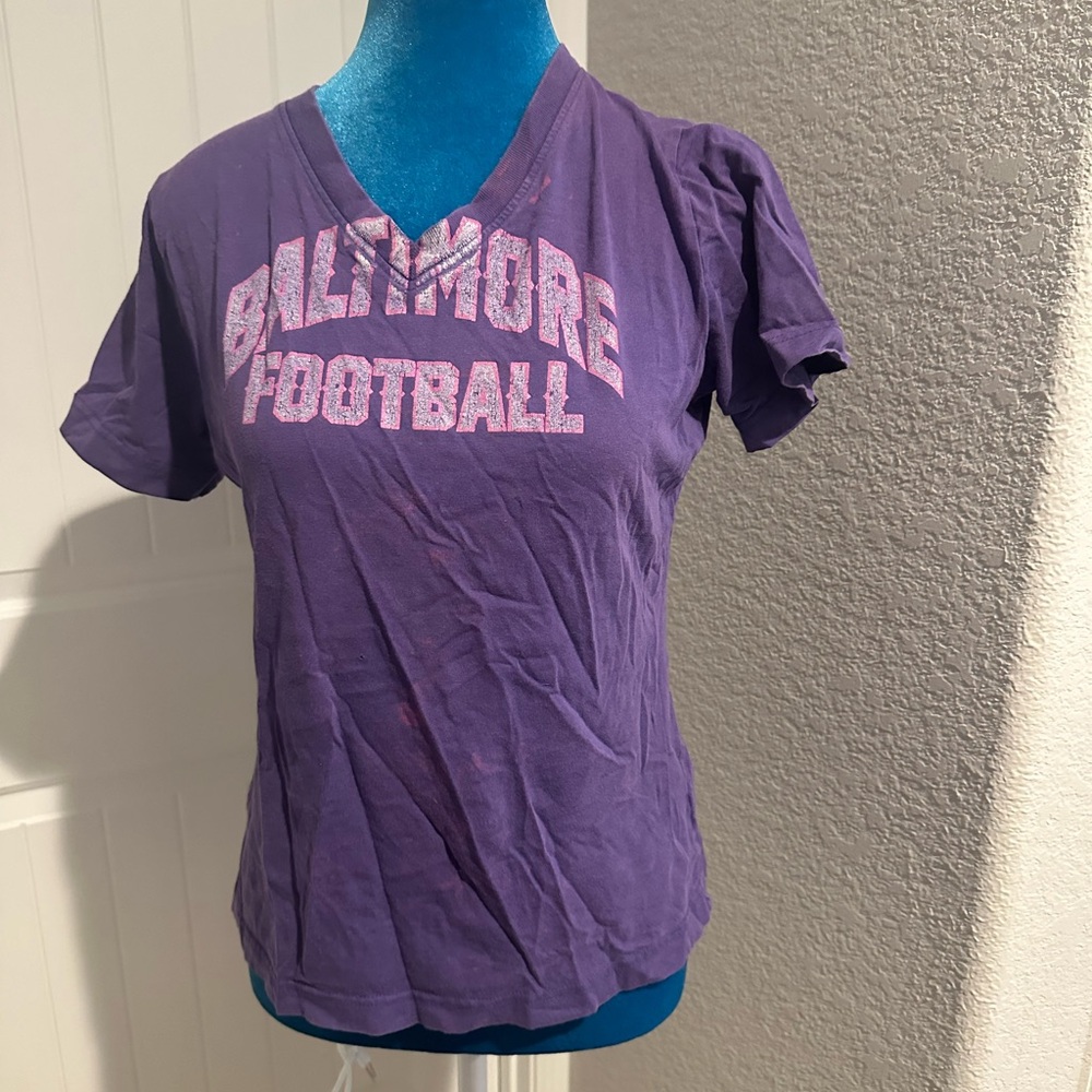 Women’s Baltimore Football “Flacco 5” Purple Graphic Tee